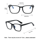 3-Pack Minimalist Square Glasses