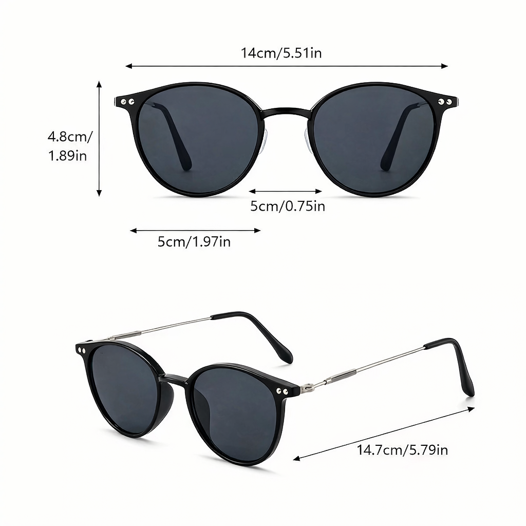 Skinny Cat-Eye Sunglasses – Elegant Narrow Design (2-Pack)