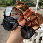 Skinny Cat-Eye Sunglasses – Elegant Narrow Design (2-Pack)