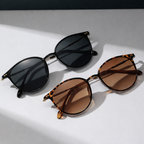 Skinny Cat-Eye Sunglasses – Elegant Narrow Design (2-Pack)