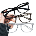 3-Pack Minimalist Square Glasses