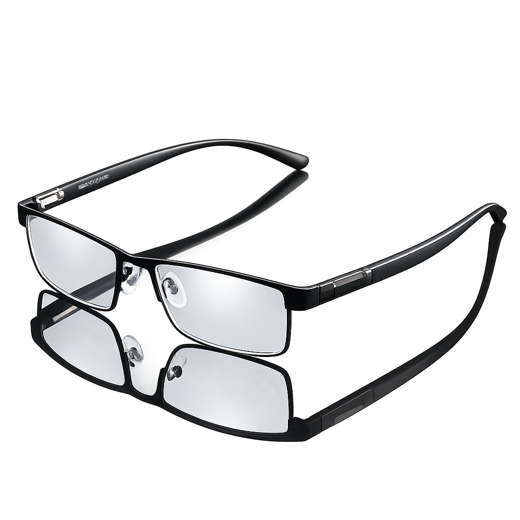 HOOBAN Stainless Steel Rectangular Glasses
