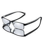 HOOBAN Stainless Steel Rectangular Glasses