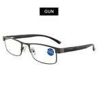 HOOBAN Stainless Steel Rectangular Glasses