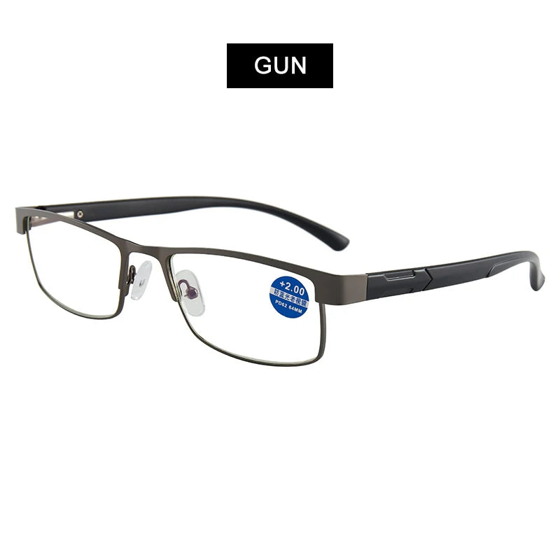 HOOBAN Stainless Steel Rectangular Glasses