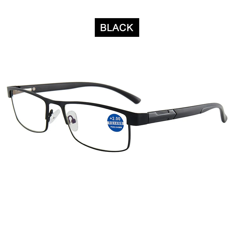 HOOBAN Stainless Steel Rectangular Glasses
