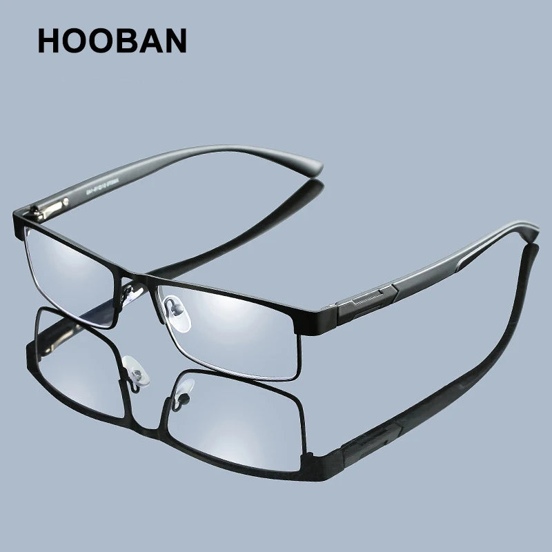 HOOBAN Stainless Steel Rectangular Glasses