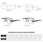 HOOBAN Stainless Steel Rectangular Glasses
