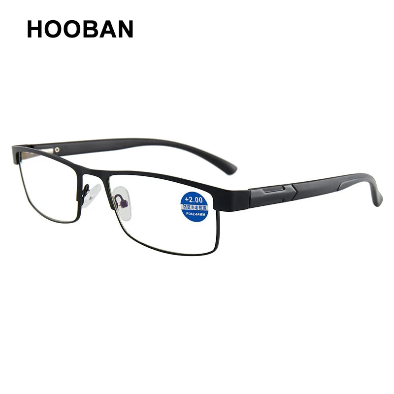 HOOBAN Stainless Steel Rectangular Glasses