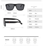 Classic square polarized sunglasses