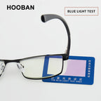 HOOBAN Stainless Steel Rectangular Glasses