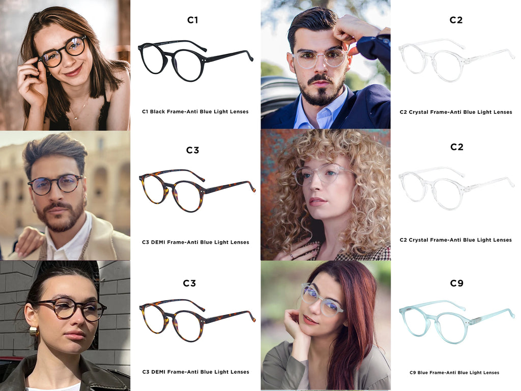 ZENOTTIC Circular Frame Glasses – Urban Minimal Look