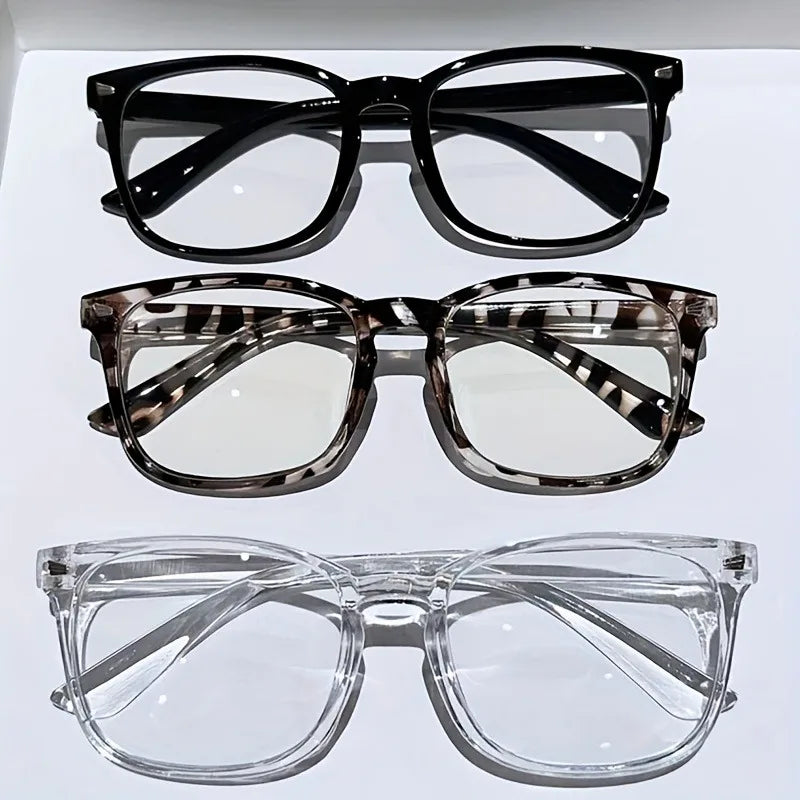 3-Pack Minimalist Square Glasses