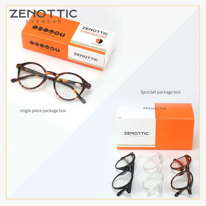 ZENOTTIC Circular Frame Glasses – Urban Minimal Look