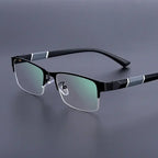 Slim Half-Frame Glasses – Contemporary Office Style