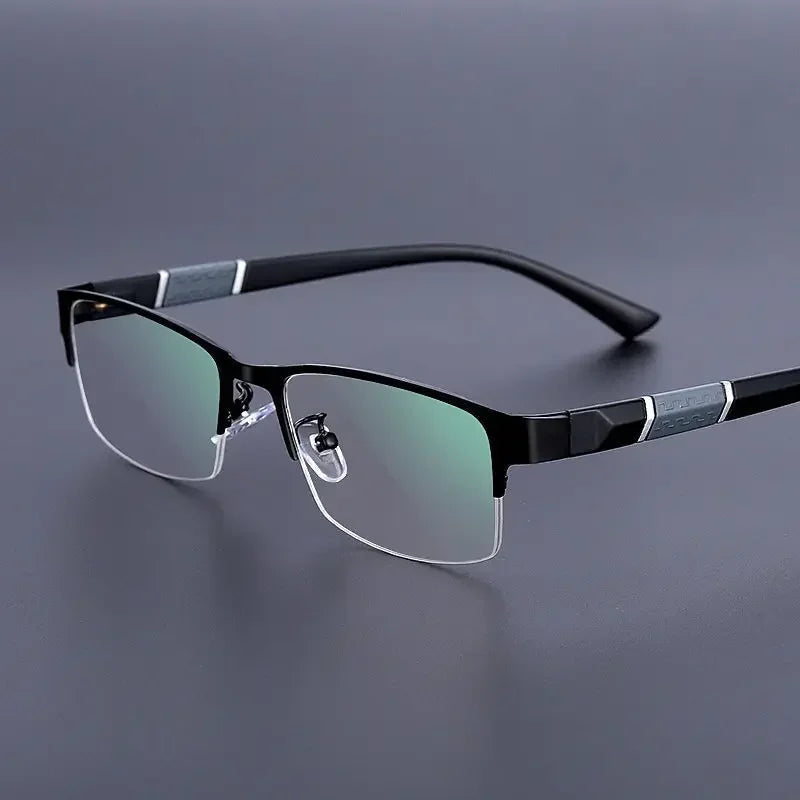 Slim Half-Frame Glasses – Contemporary Office Style