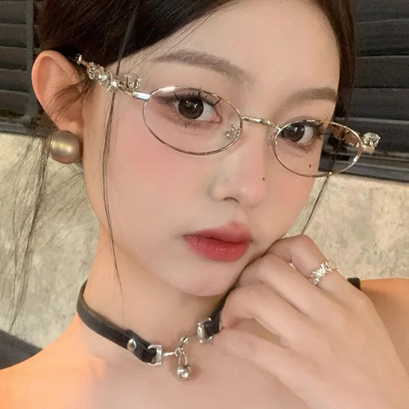 Unisex square fashion simple glasses (metal frame)
