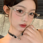 Unisex square fashion simple glasses (metal frame)