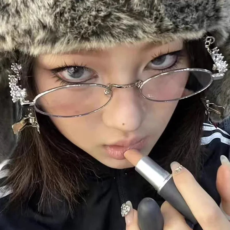 Unisex square fashion simple glasses (metal frame)