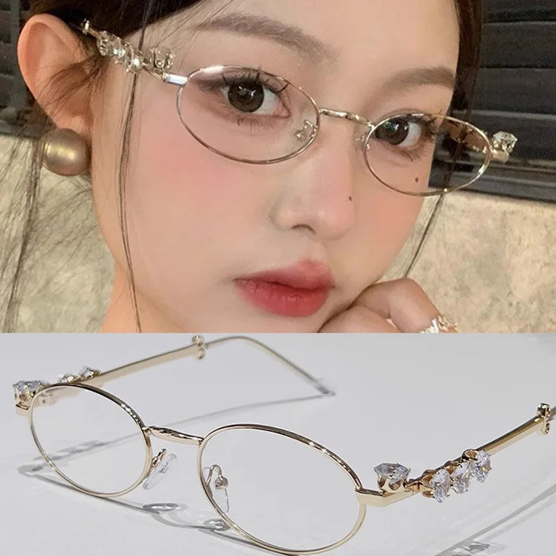 Unisex square fashion simple glasses (metal frame)