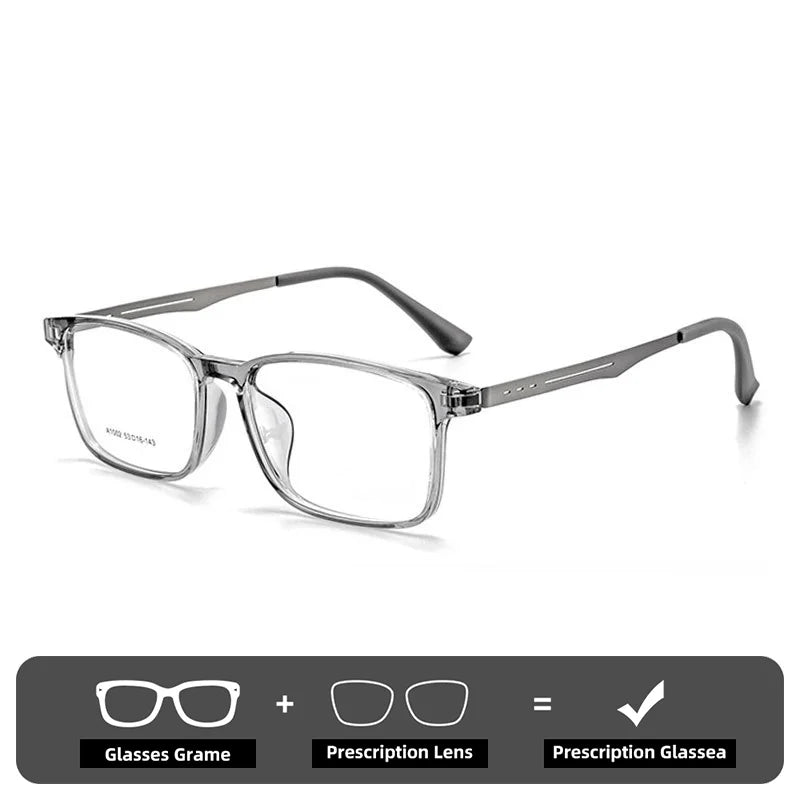 Pure Titanium Lightweight Square Glasses
