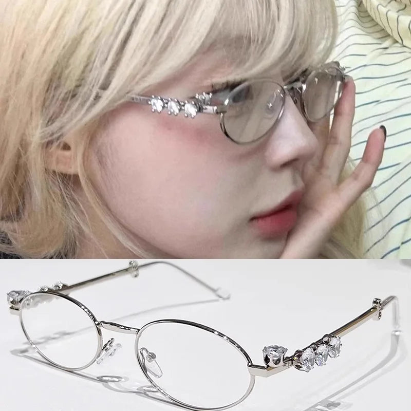 Unisex square fashion simple glasses (metal frame)