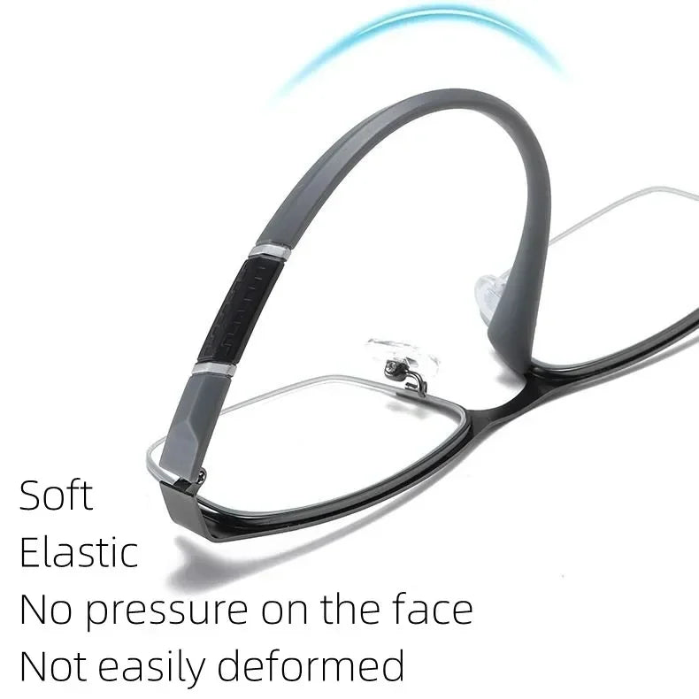 Slim Half-Frame Glasses – Contemporary Office Style