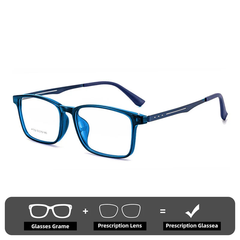 Pure Titanium Lightweight Square Glasses