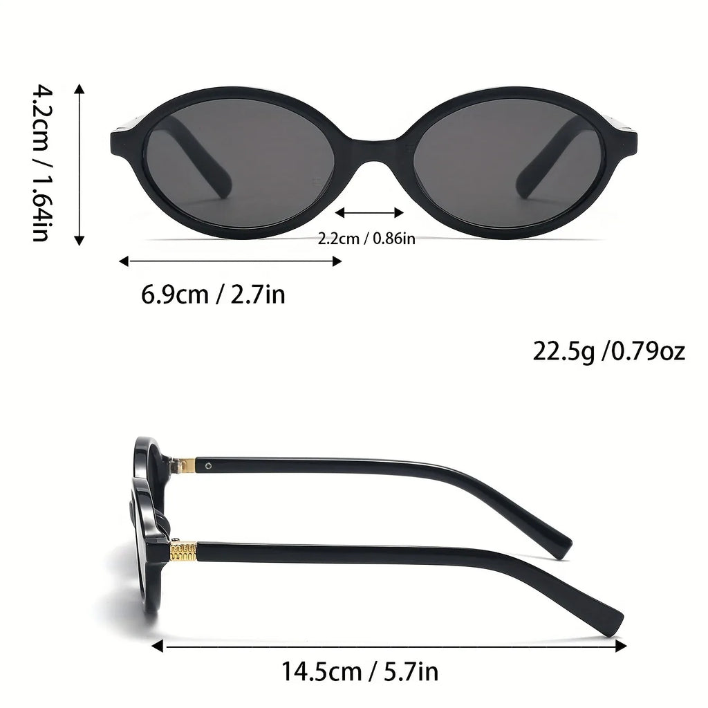 Retro oval / round sunglasses