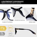 Square Frame Glasses – Modern Black & Clear Style