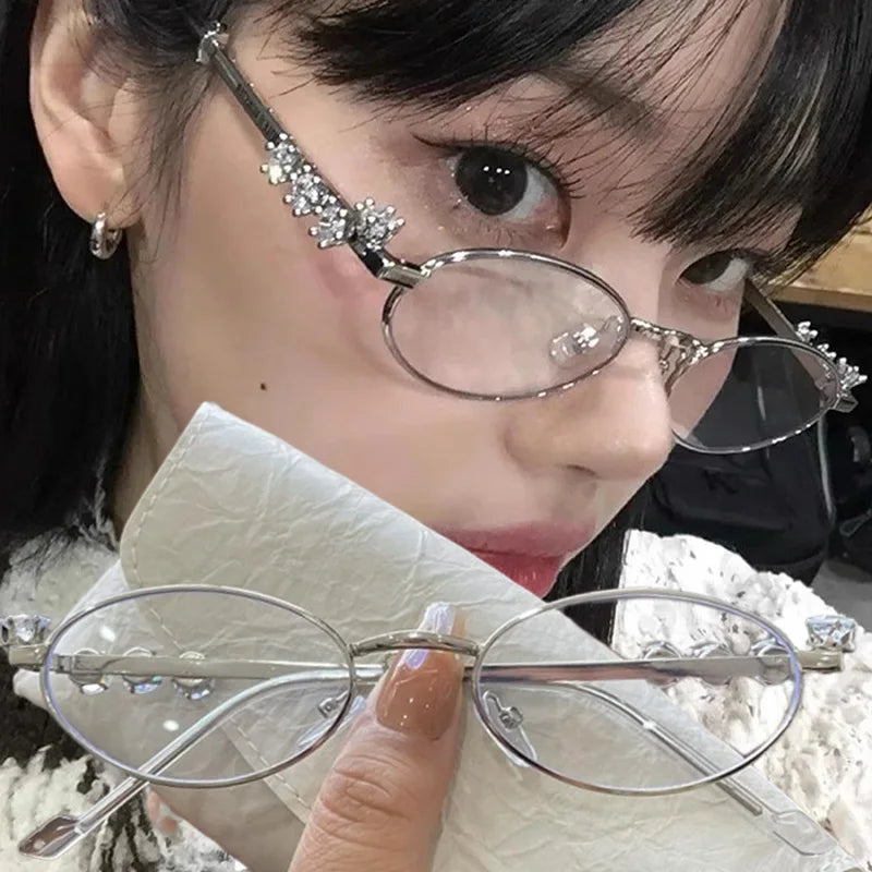 Unisex square fashion simple glasses (metal frame)