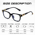 Square Frame Glasses – Modern Black & Clear Style
