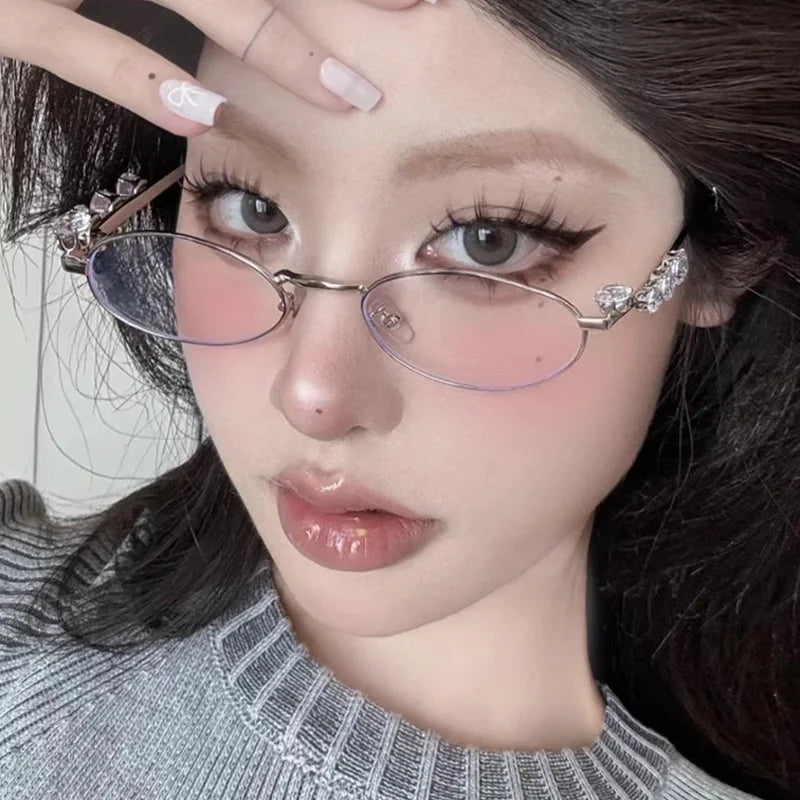 Unisex square fashion simple glasses (metal frame)