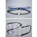 Slim Half-Frame Glasses – Contemporary Office Style